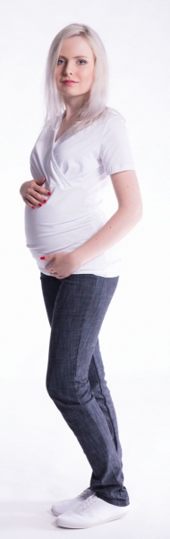 Detský eshop: Tehotenské a dojčiace tričko s kapucňou, s krátkym rukávom - biele, značka Be MaaMaa